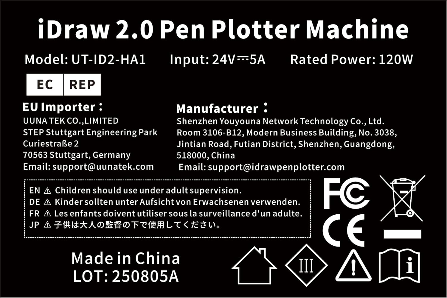 Original iDraw 2.0 H-Structure Pen Plotter XY Plotter, Handwriting Robot Drawing Machine Without Base Plate, A1 Working Range, 4 * 42 Stepper Motors, Twice Faster Writing Speed Than 1.0