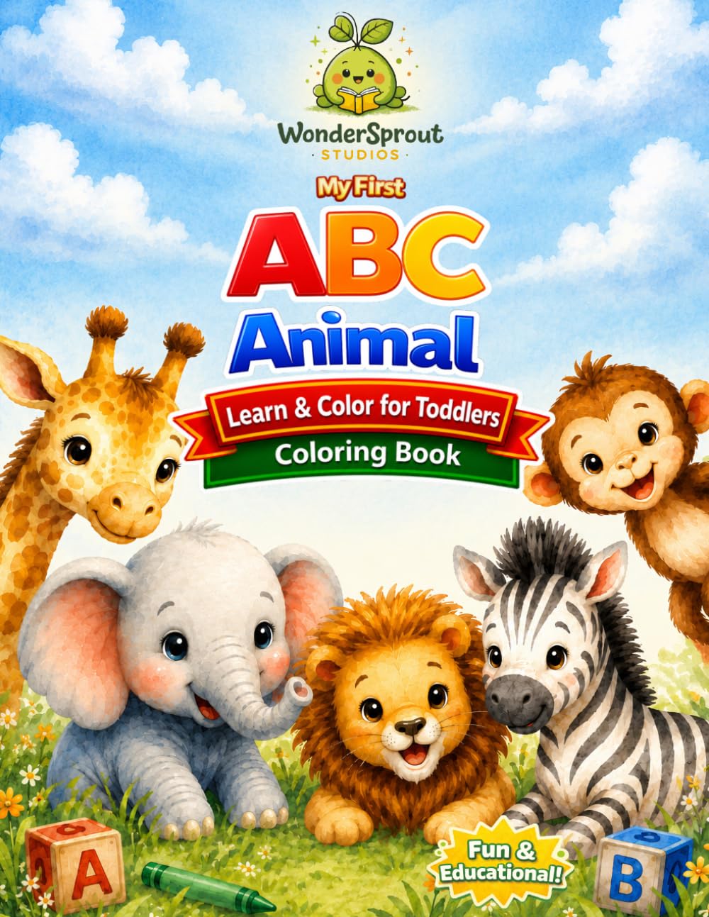 My First ABC Animal Coloring Book: A Learn & Color Alphabet Activity Book for Toddlers and Preschoolers (My First Color & Learn Collection)