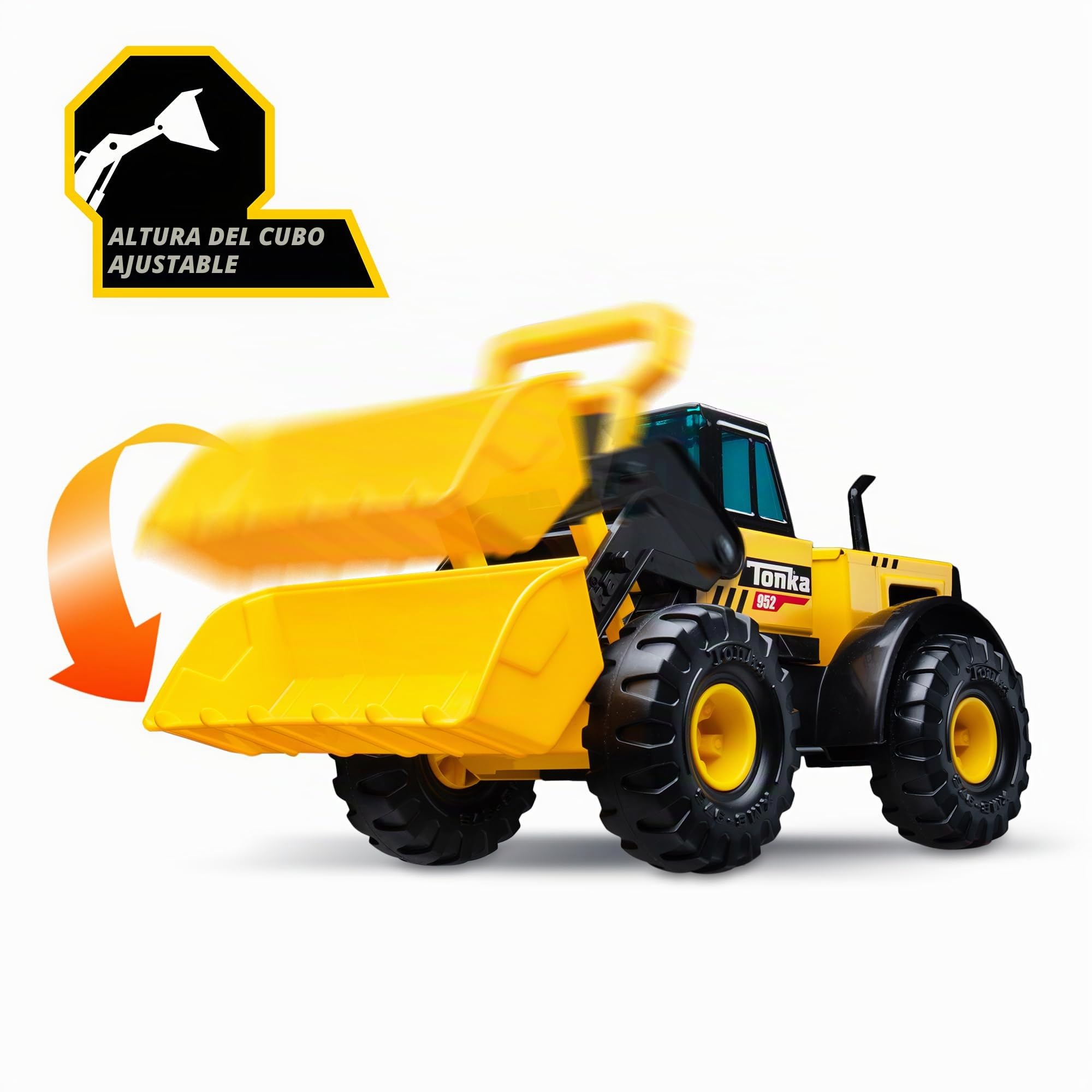 Tonka Basic Fun Steel Classics Cargador Frontal, Juguetes de construcción, vehículos de Juguete para Juego Creativo, camión Grande para niños y niñas a Partir de 3 años, Amarillo/Negro