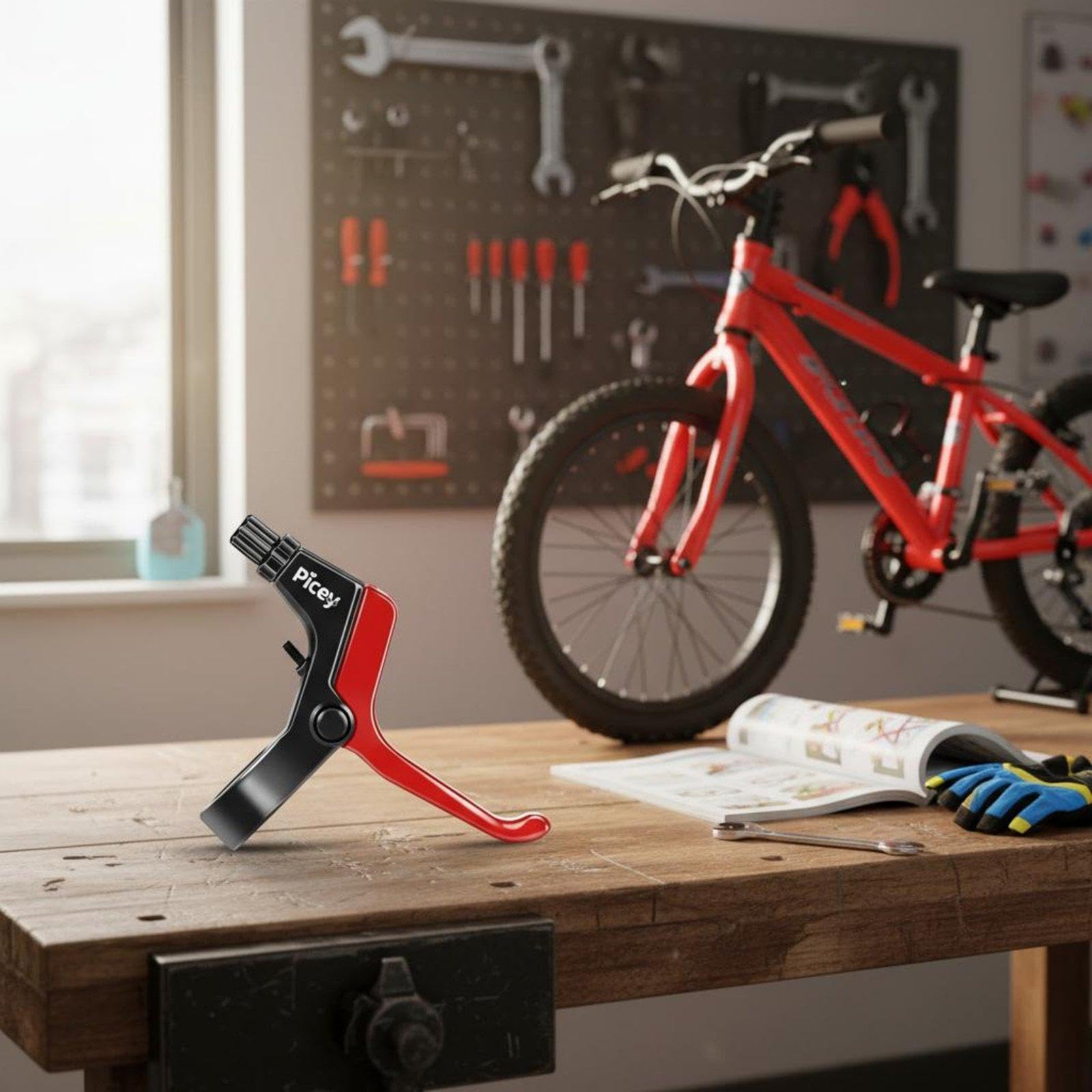 Juego de 3 Palancas de Freno para Bicicletas Infantiles, Manetas de Freno para Bicicletas Infantiles, Control de Freno de Ciclismo, Aleación de Alumin