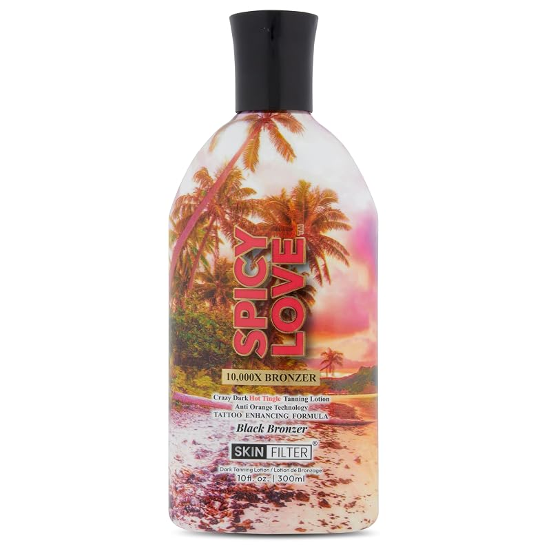 Loção bronzeadora Spicy Love SKIN FILTER, frasco com 300 mL