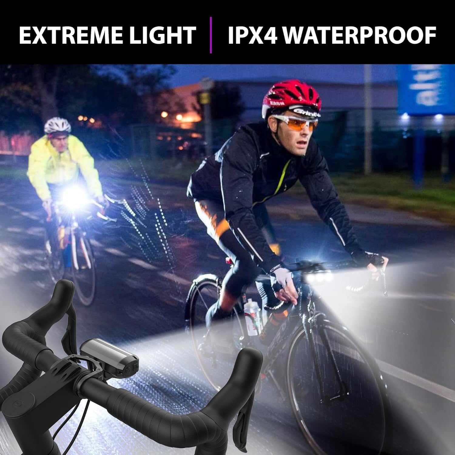 Rechargeable Bike Light - 1200 Lumen Super Bright LED Bicycle Headlight, Waterproof & Durable, 4 Light Modes for Night Riding, Easy Install for Road/Mountain Bikes