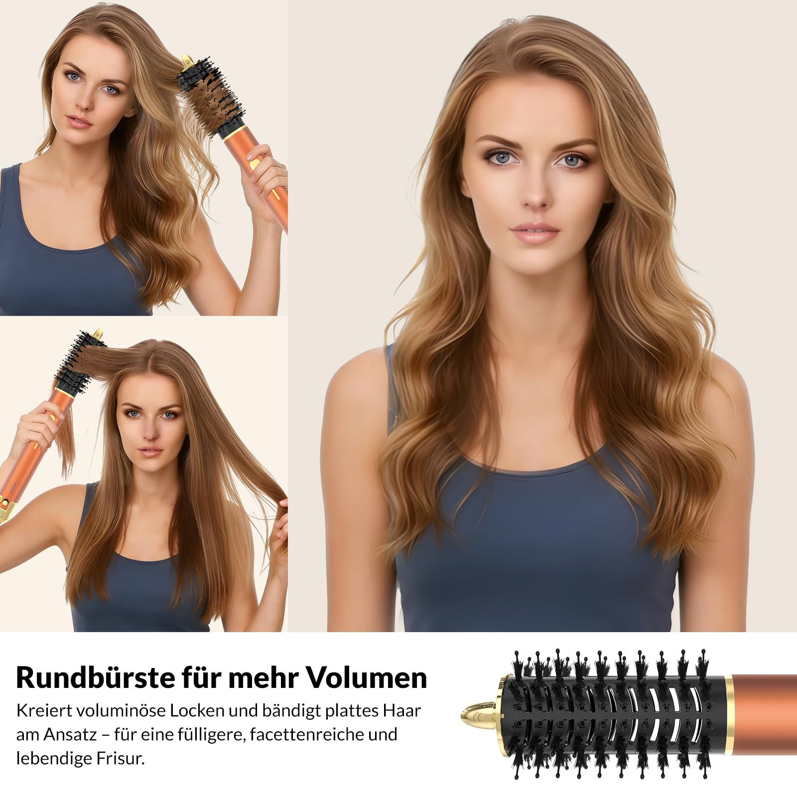 7 in 1 Haarstyler Set, Airstyler, Auto-Wrap-Lockenstab, Föhnbürste, Ionen Föhn, Schnelltrocknend
