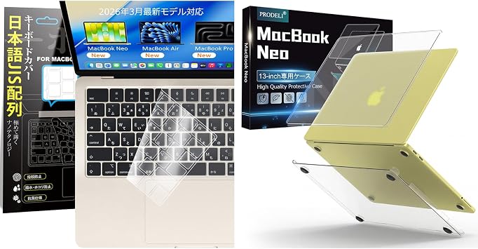 Macbook Neo Case Clear Matte Texture New Ultra Thin Cover + Keyboard Cover Japanese JIS Layout