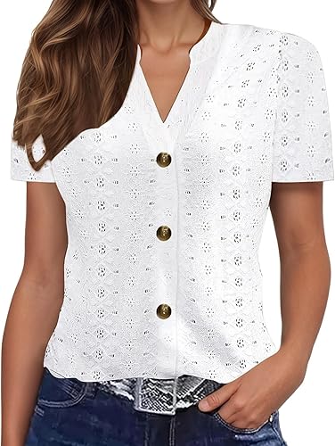 Top Femme Chic Et Élégant, Chemisier Femme Col V Tunique Chemisier Femme Manche 