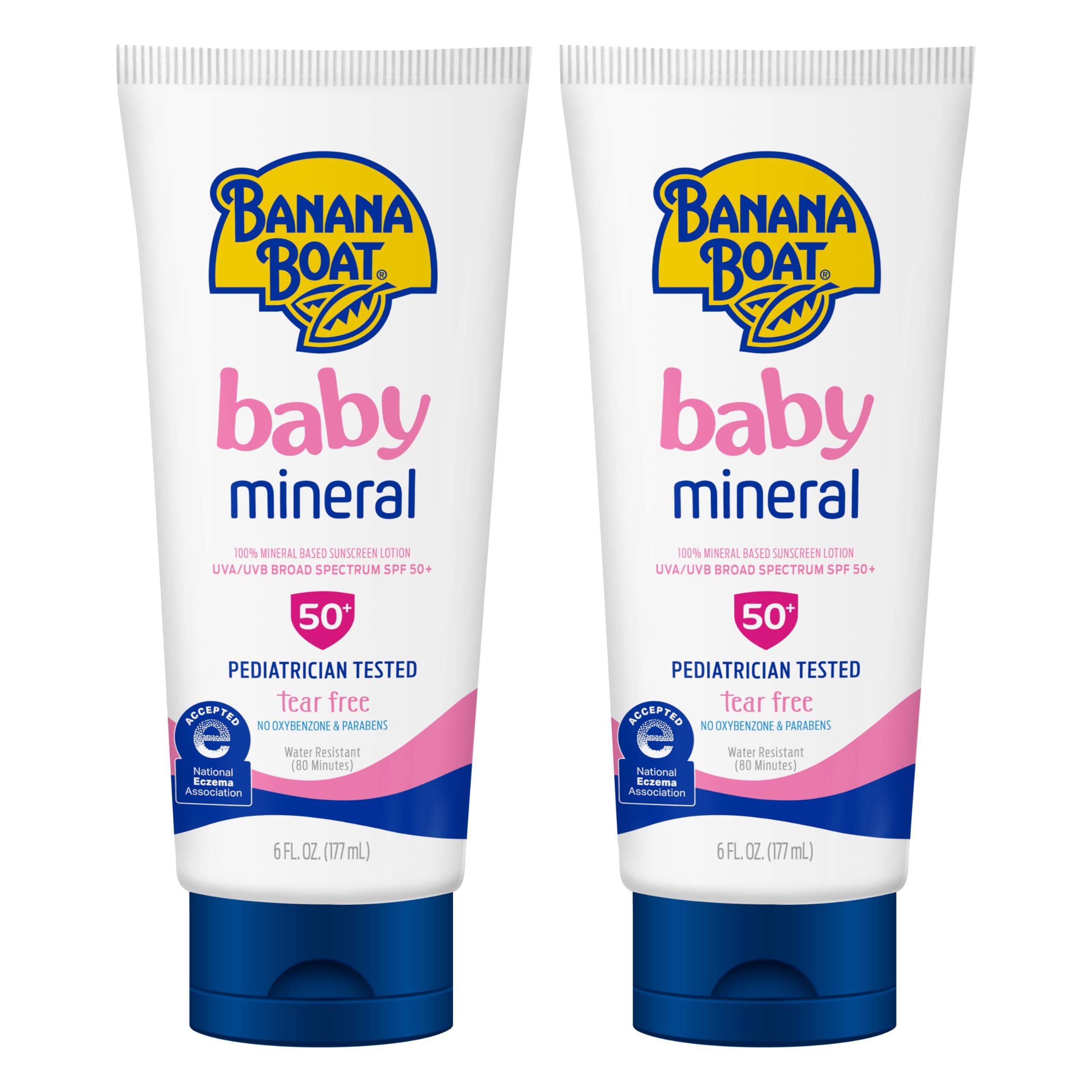 Mineral Baby Sunscreen Lotion SPF 50 Twin Pack | SPF 50 Sunscreen for Babies, Baby Sunblock Lotion, Oxybenzone Free, 6oz each