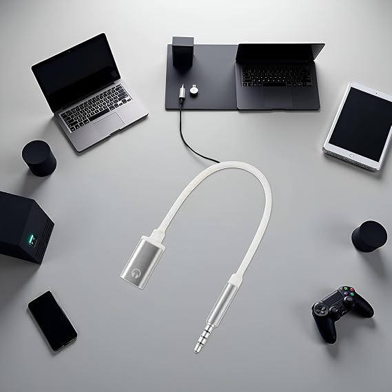 White 3.5mm Male to TypeC Female Audio Cable Cord 3.5mm Analog Cable Type-C Converter Earphone Adapter Compatible with MP3 Players, CD Players, Laptops, Tablets, Smartphone Headphone Adapters