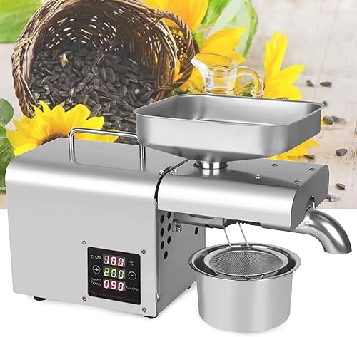 Miniatura 8 de Máquina automática de prensa de aceite prensatela, máquina de prensa de ex-tractor, prensa de aceite calientefrío para nueces, nuez, linaza,