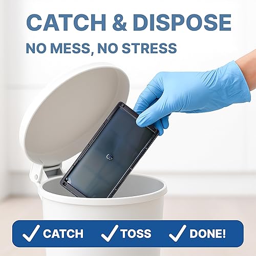 Miniatura 3 de Trampas adhesivas de pegamento para ratones y ratas, paquete de 8 bandejas de plástico de pegamento resistente, trampas adhesivas perfumadas,