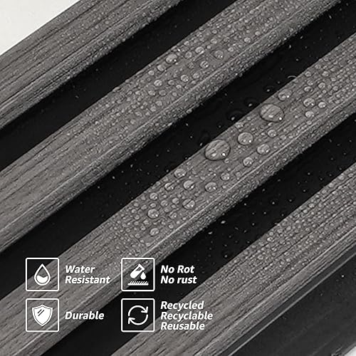 Miniatura 6 de Art3d Paquete de 8 paneles de pared de listones de madera WPC para decoración de pared interior, paneles de pared acústicos estriados de madera 3D