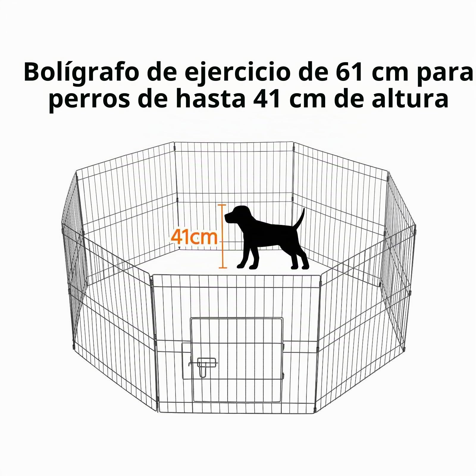 Yaheetech Parque para Perros Plegable 61 * 61cm 8 Piezas Vallas para Perros | Jardin Jaula de Cachorros Corral para Conejo Mascotas