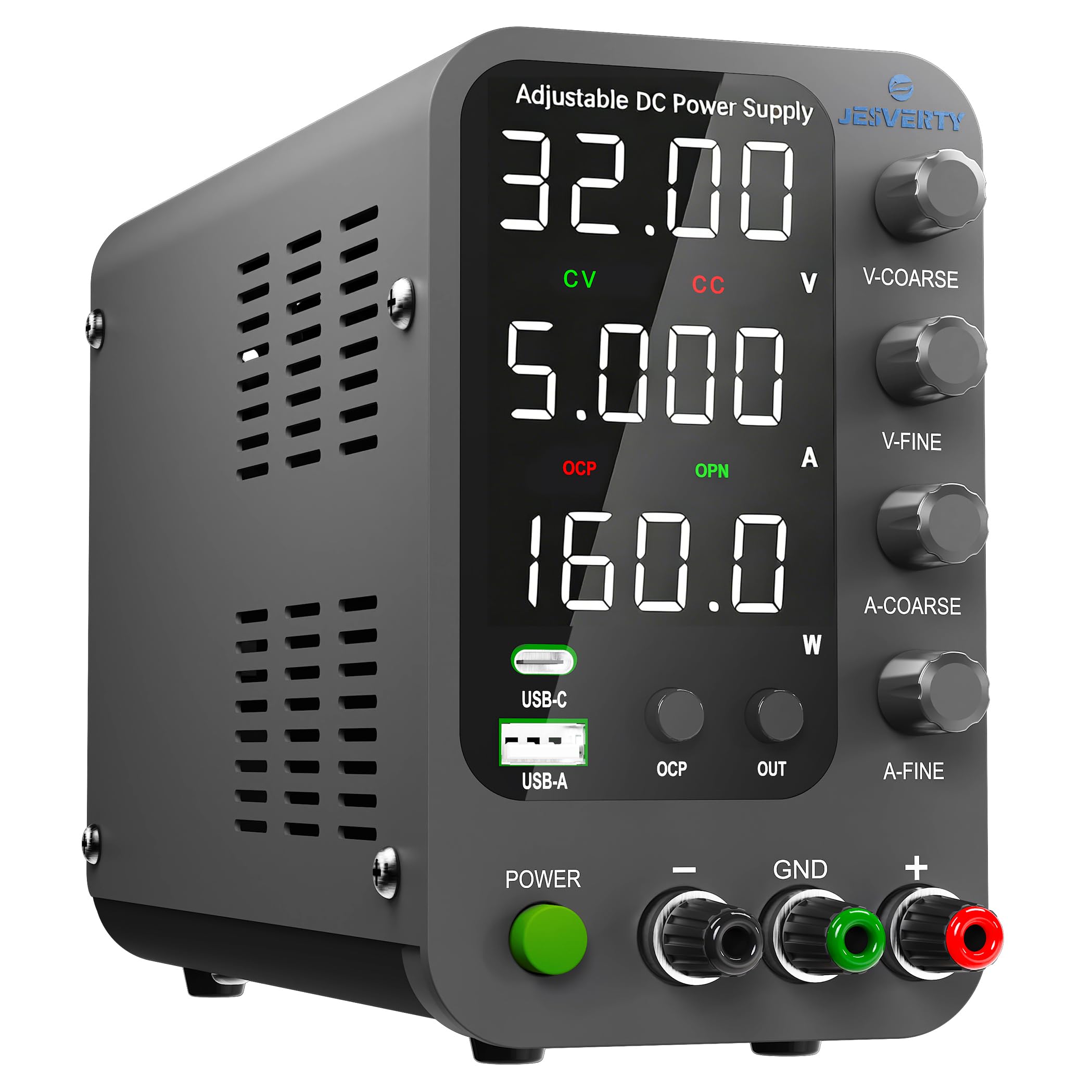 Fuente de Alimentación Regulable 60V 5A DC Fuentes de Alimentación de Laboratorio Fuente de Alimentacion de Banco Ajustable Pantalla LED de 4 Dígitos Jesverty SPS-6005N — view 11