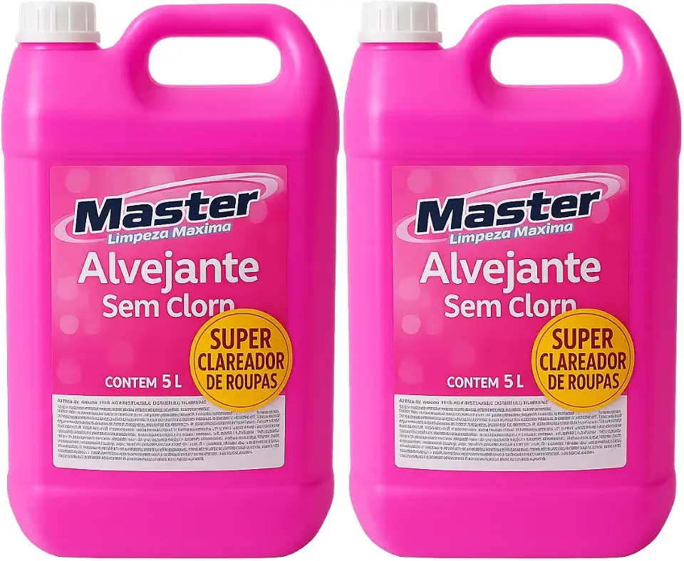 Alvejante Sem Cloro 10L (2x5L) – Kit Super Econômico para Roupas Brancas e Coloridas | Branqueamento Seguro