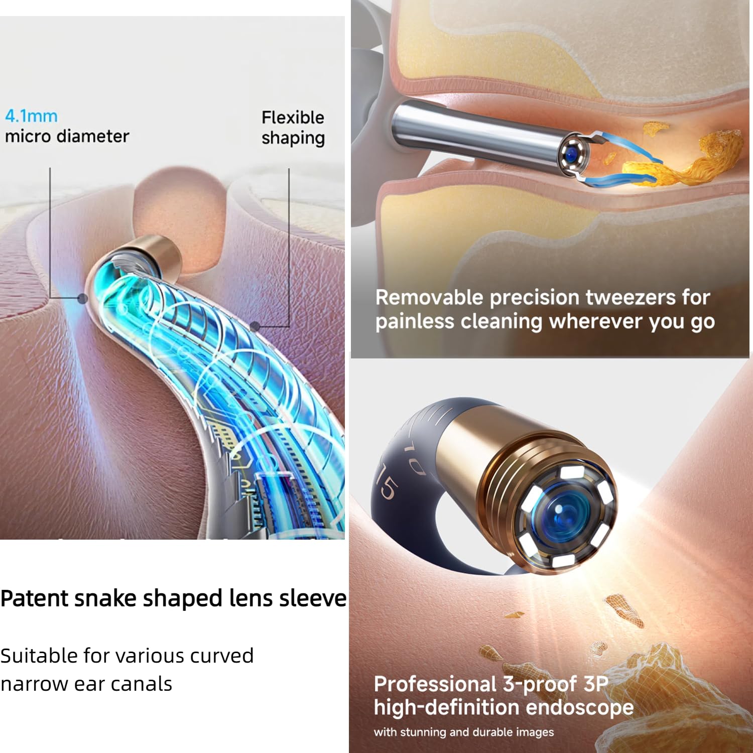 Earsight Plus E33R: See & Clean Your Ears! -8