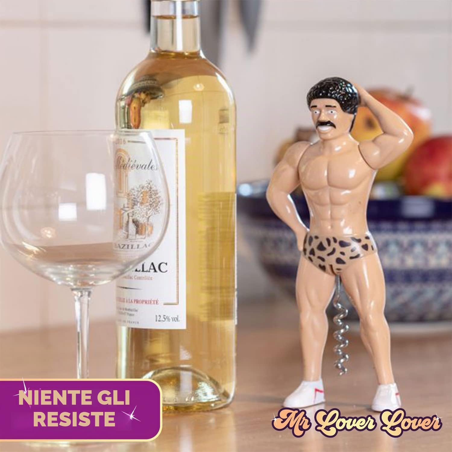 Cavatappi Mr Lover Lover® | Figura di cavatappi di qualità premium | Miglior cavatappi | Steeve | Insolito | Divertimento per aperitivi | 100% divertimento | Umorismo | Idea regalo | SparkL®