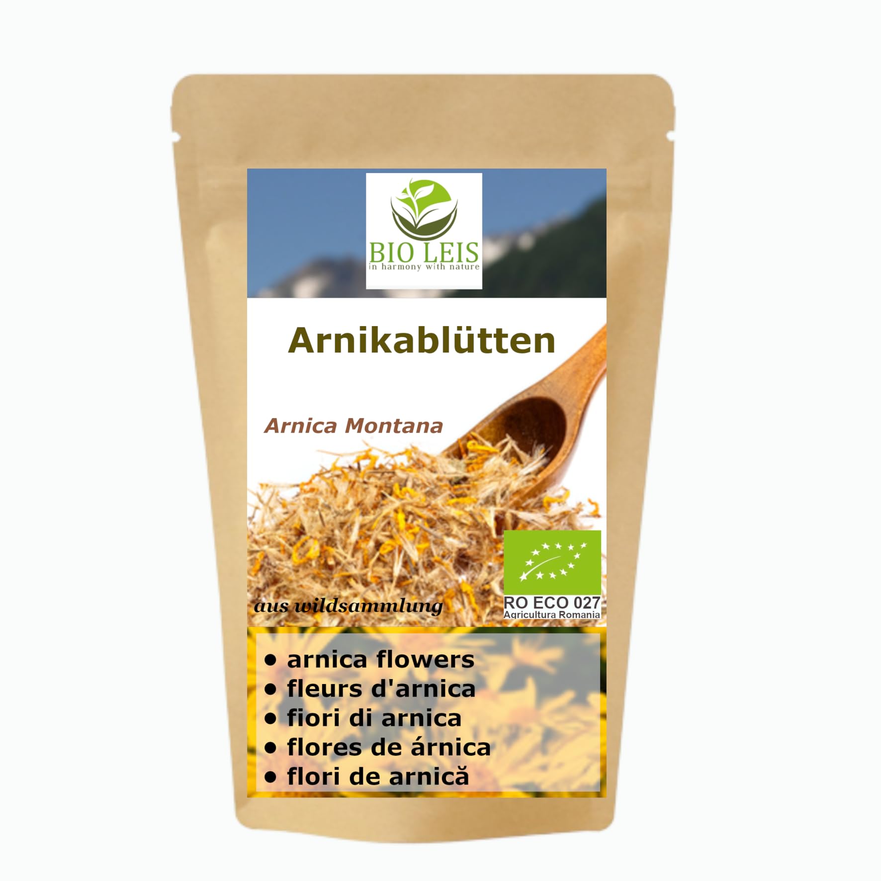 BIO Arnikablüten I 200 gr I Echte Arnica Montana I Aus kontrolierte Wildsammlung I Bergarnika I Bio Leis