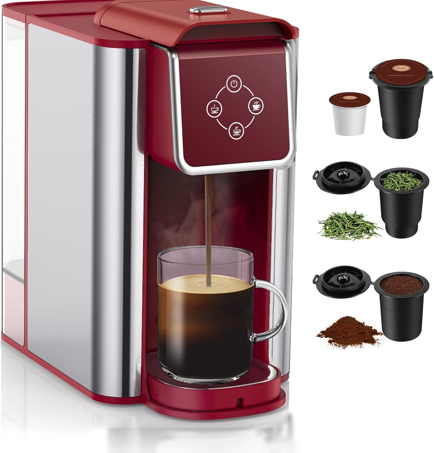SIFENE Single Serve Coffee Machine, 3in1 Pod Coffee Maker