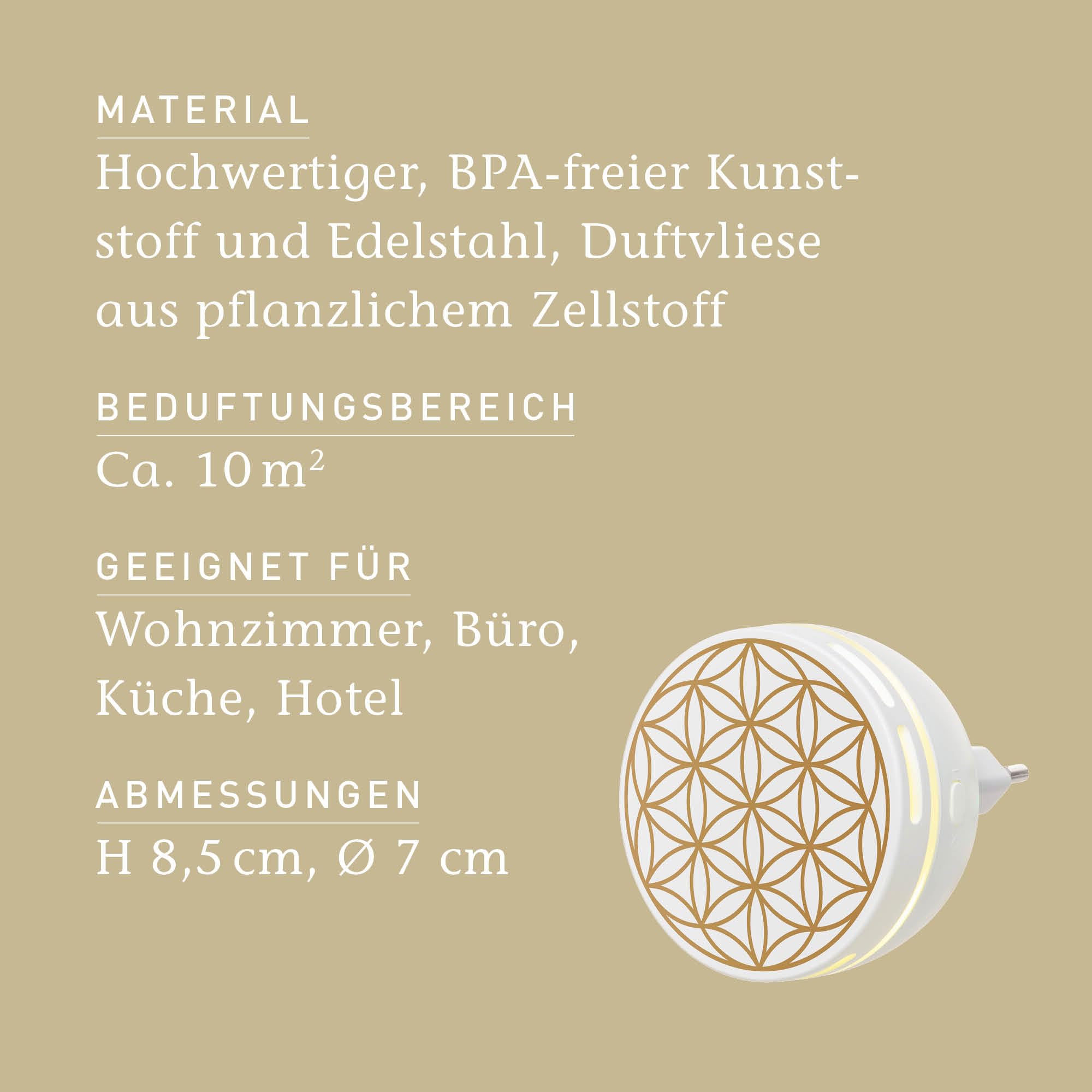 PRIMAVERA Aroma Duftstecker Easy – Raumduft Stecker – elektrischer Duftdiffuser, Raumduft – für ätherische Öle und Duftmischungen – Aromatherapie