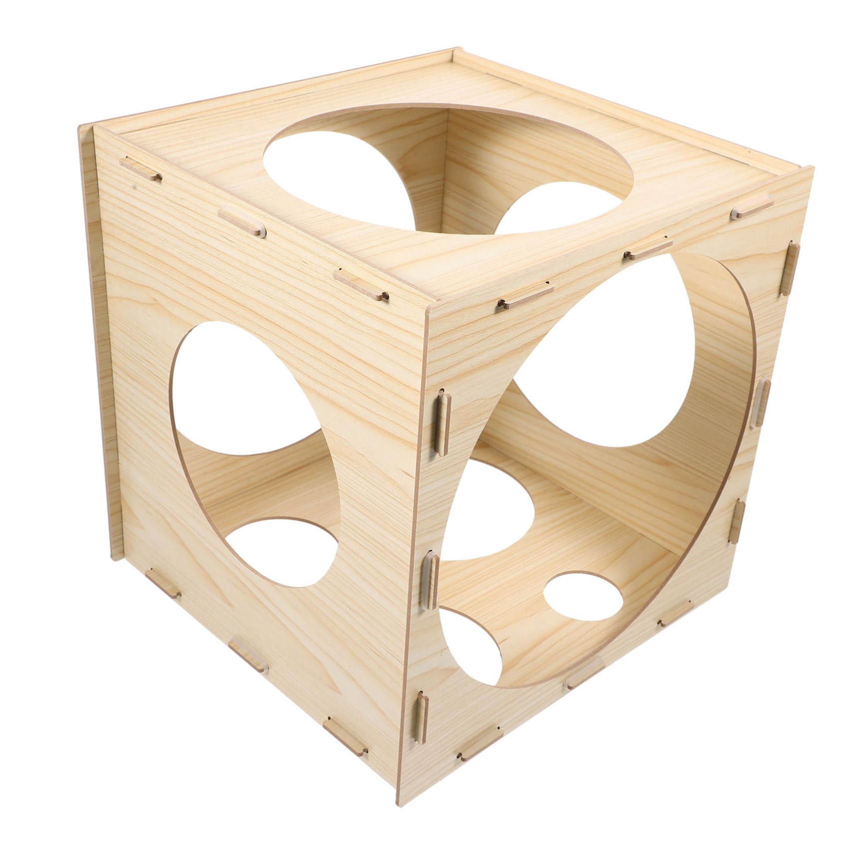 Caja Medidora de Globos de Madera y Marcador de Tamaño 9 Orificios Herramienta Sencilla y Fácil de Montar para Fiestas y Celebraciones