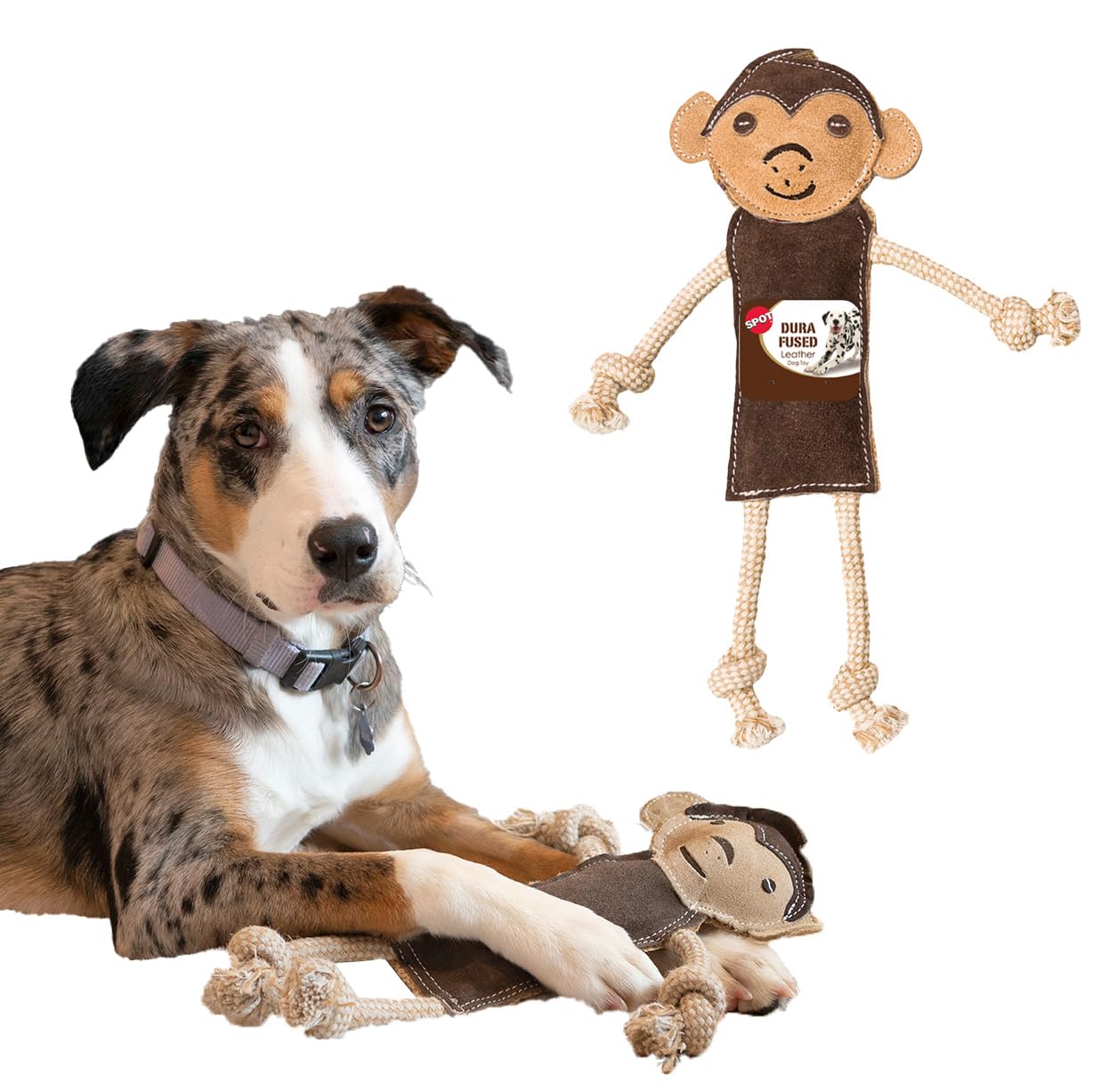 Pet Supplies : SPOT Dura-Fused Leather Jungle Animals - Dog Toy