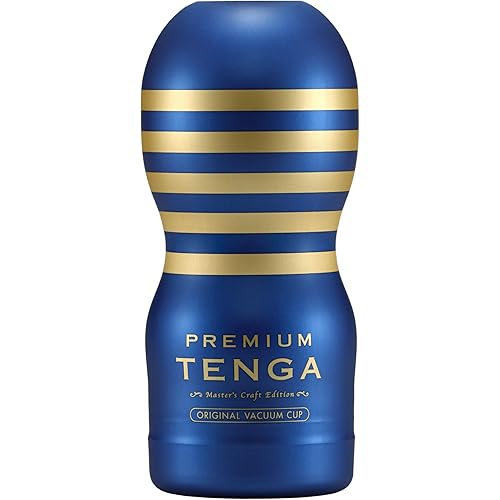 TENGA TOC-201PT Premium Pre-Lubricated Male Masturbator Vacuum Cup with Powerful Suction Blue