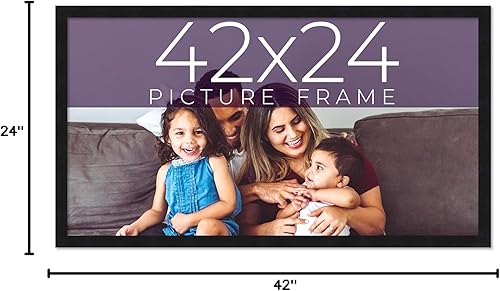 Miniatura 10 de Marco negro de 42 x 24 pulgadas de ancho del marco de fotos de 0.75 pulgadas  Profundidad del marco interior de 0.5 pulgadas  Marco de fotos Noir