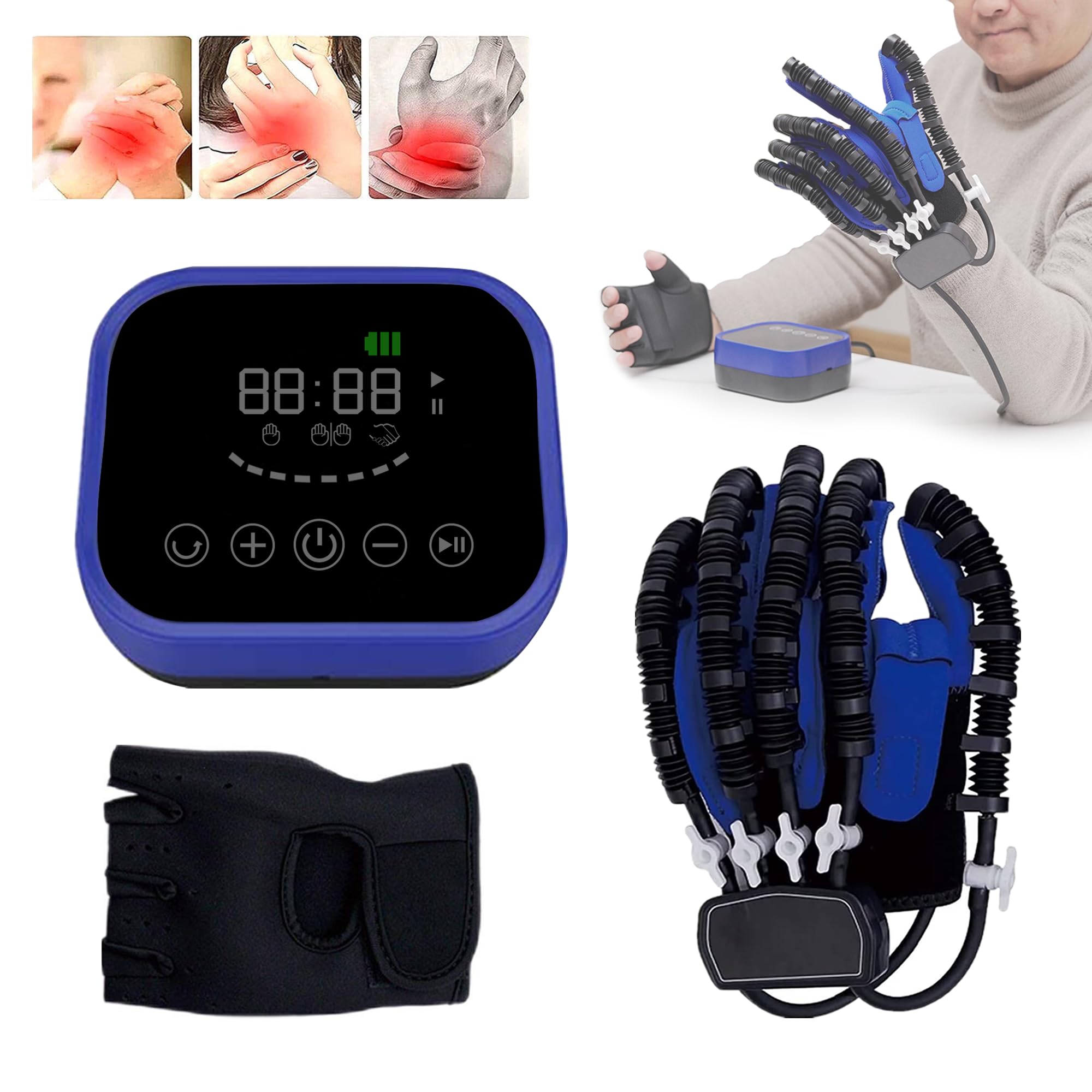 Guantes De Robot De Rehabilitación De Manos,Entrenador De Hemiplejía De Accidente Cerebrovascular,Equipo De Recuperación De Accidente Cerebrovascular Para Pacientes Con Disfunción De La Mano