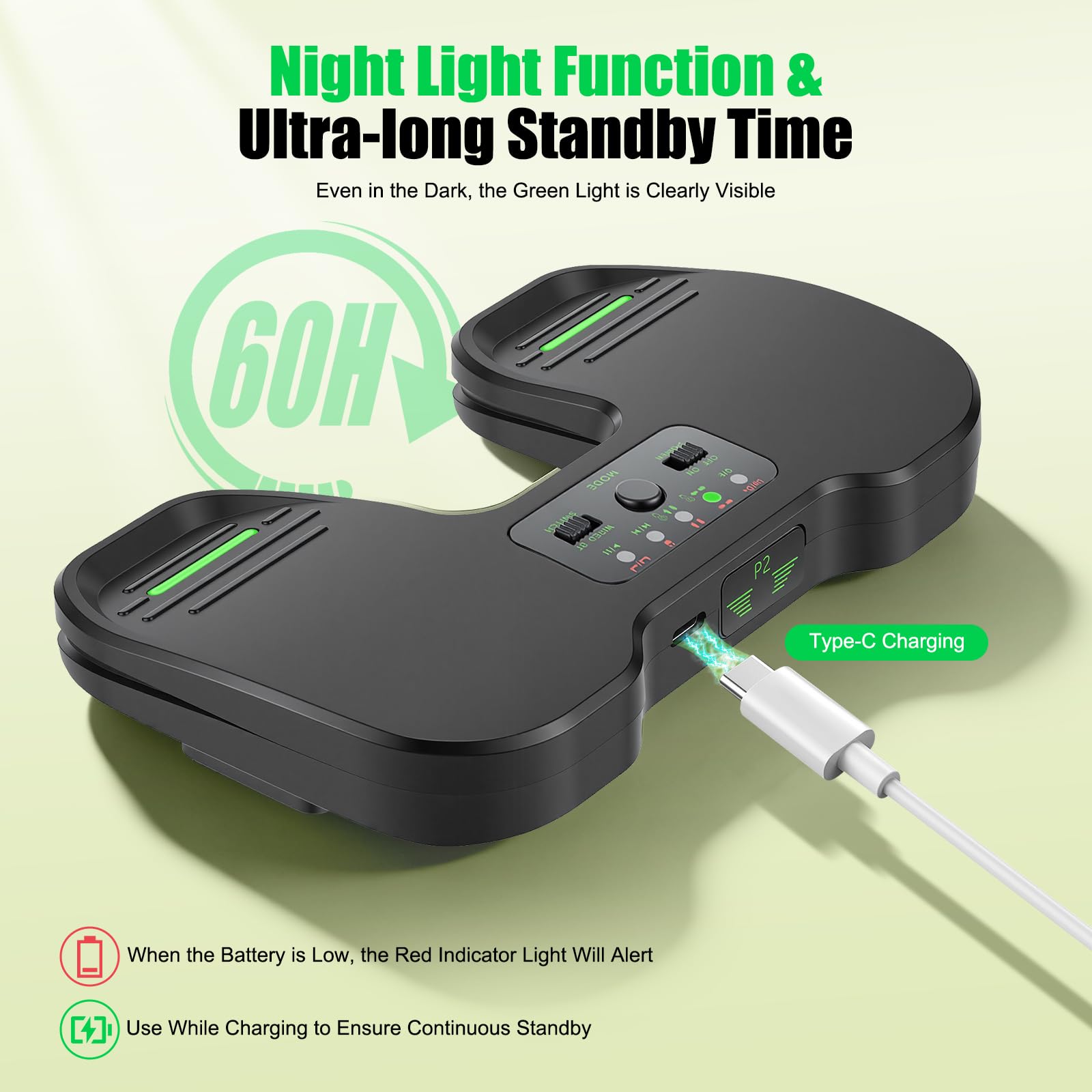 Bluetooth Page Turner Pedal, Girador de Página Inalámbrico, Teléfonos Inteligentes y Tabletas Recargable Pedales Musicales, Interruptor de Pie Recargable Compatible con Tabletas, Android e iOS