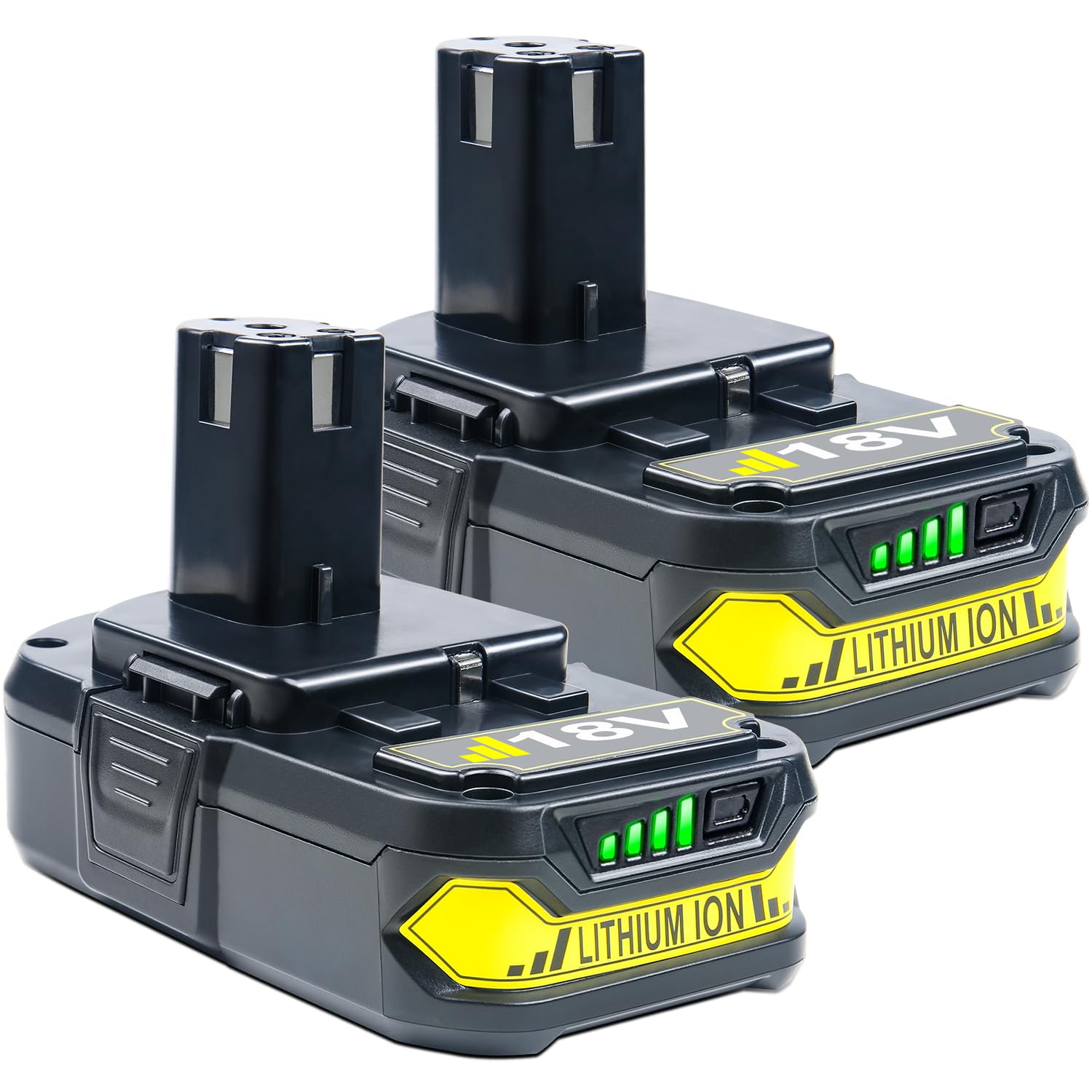 P103 18V 3000mAh Ersatzakku für Ryobi 2 Packs BPL1815 P102 P104 P105