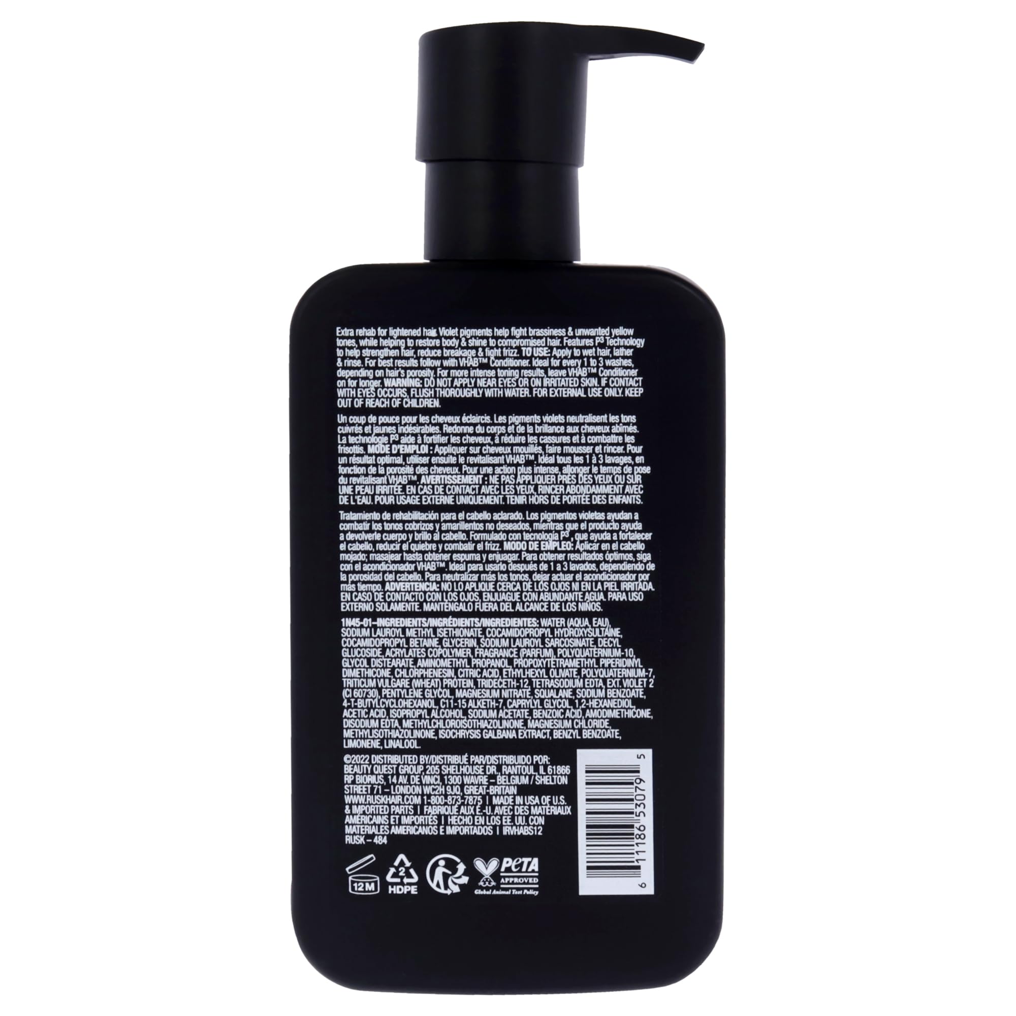 VHAB COLOR CARE Sulfate-Free Shampoo - Reduce Breakage, Fight Frizz, and Repair Split Ends