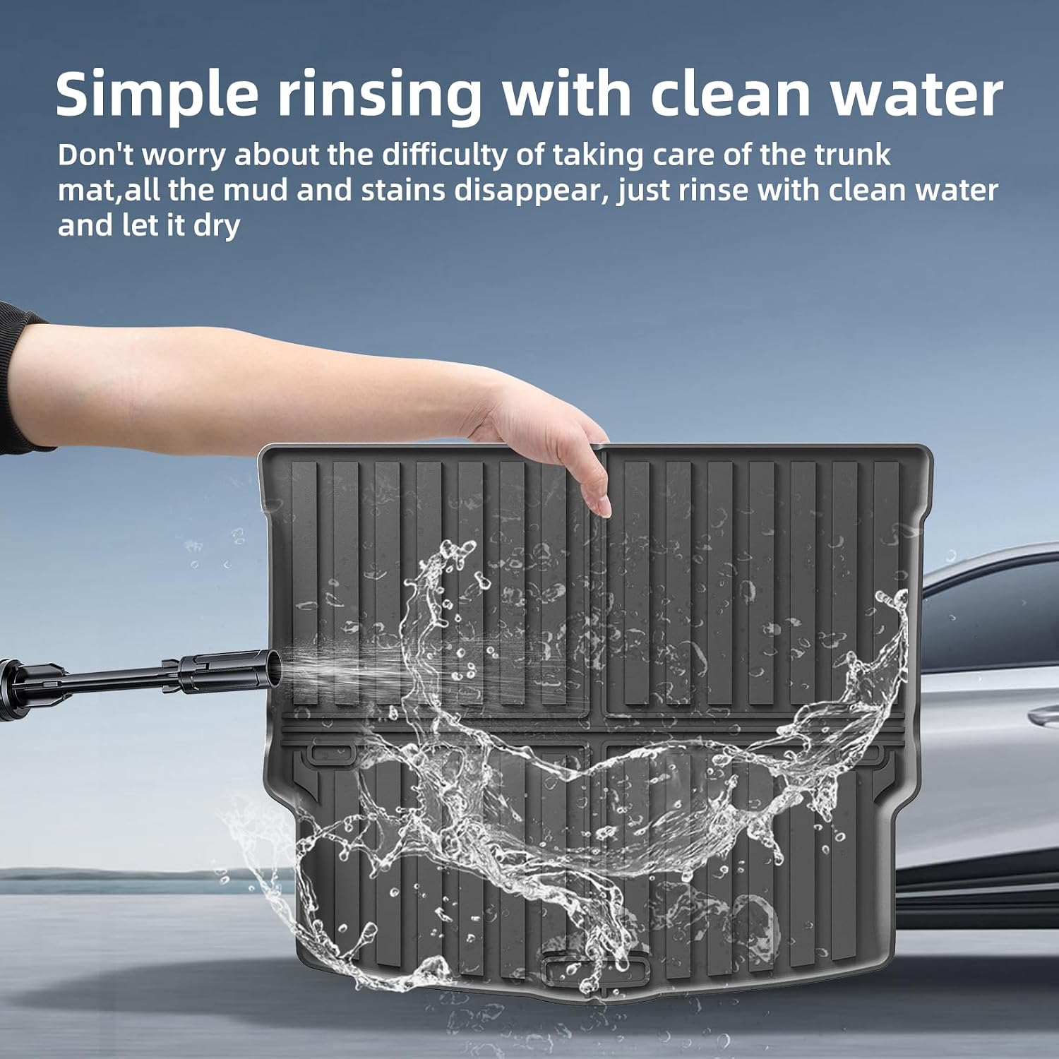 SMABEE Cargo Liner for 2021-2026 Nissan Rogue S/SV/SL/Platinum (Not fit Sport) All Weather Trunk Mat Accessories Boot Liner TPE Anti-Slip Interior Black