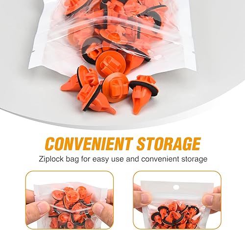 Vista 14 de GOOACC - GRC-47 Clips universales de plástico para guardabarros, 200 clips de remache con 6 tamaños de clips de retención de carrocería