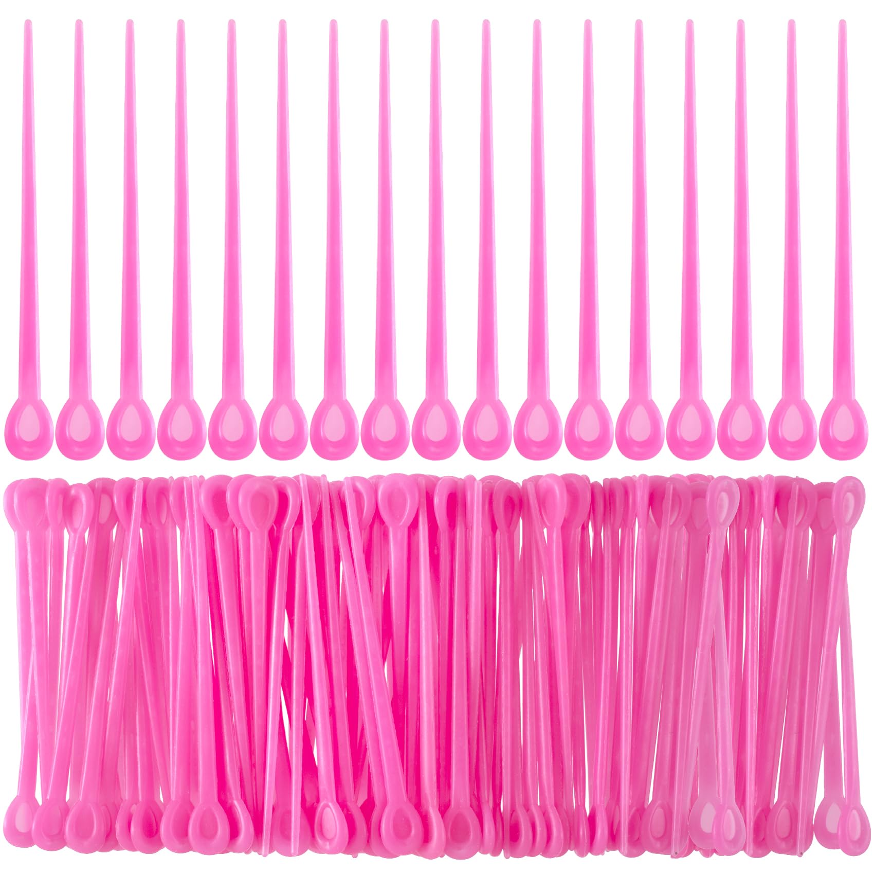 BEIQIYA 100pcs Brush Hair Roller Pick, Plastic Roller Pins for Women, Curler Locking Tools for Curling Styling Crochet- Pink