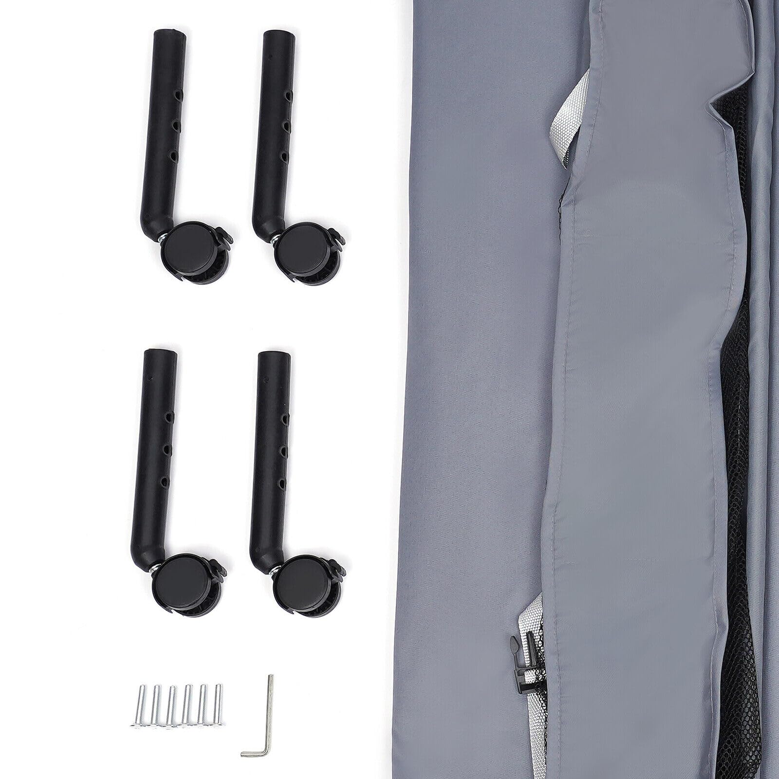 Cambiador para bebé plegable, mesa cambiadora móvil, mesa cambiadora con divisor extraíble, 80 x 63 x 96 cm, equipada con ruedas antideslizantes (gris)
