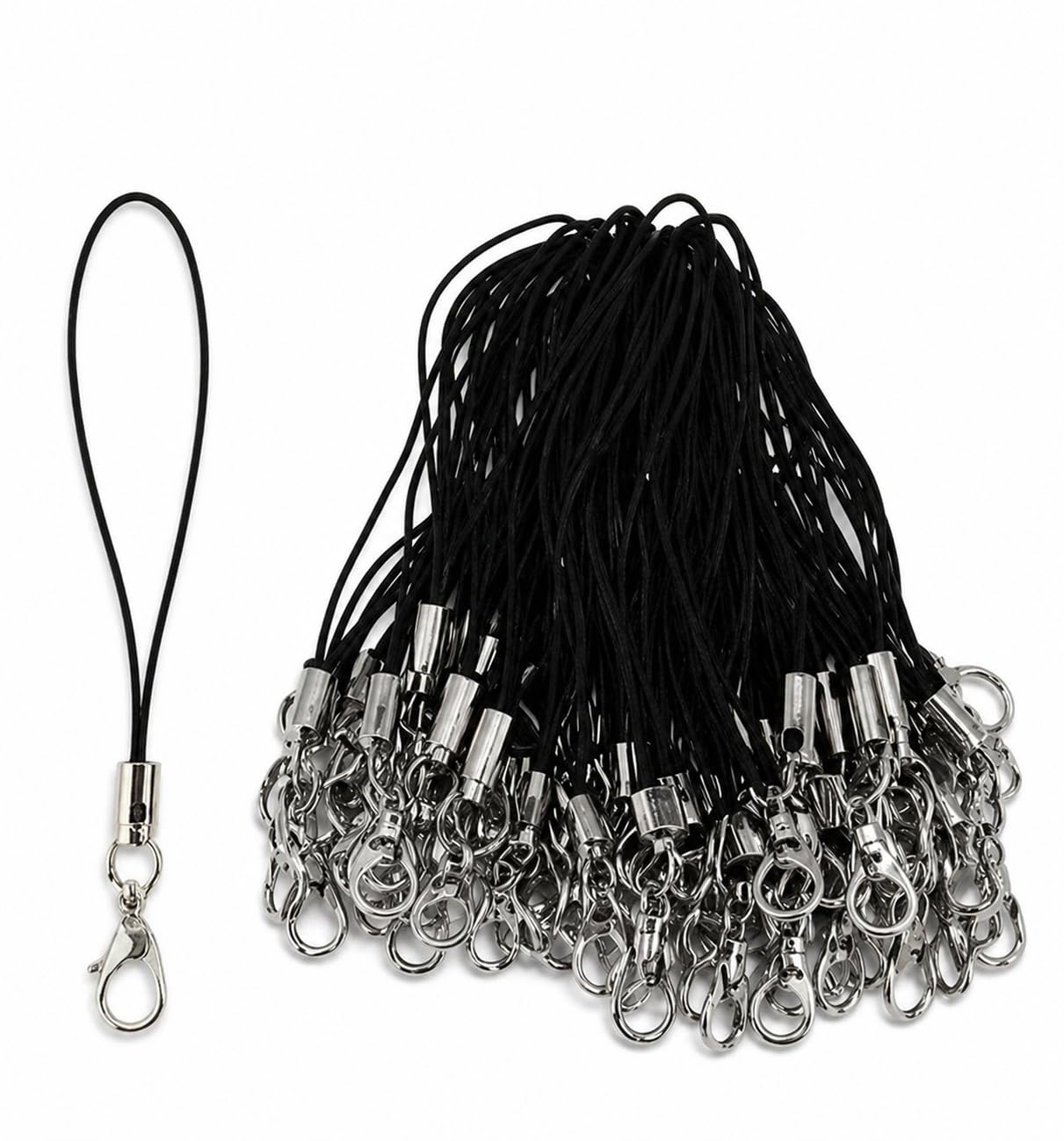 Jinita Phone Charm Thread with Lobster Clasp | Phone Strap Strings for Jewellery Straps, Keyrings, Badge Holders, DIY Accessories (Pack of 15)-picture-24