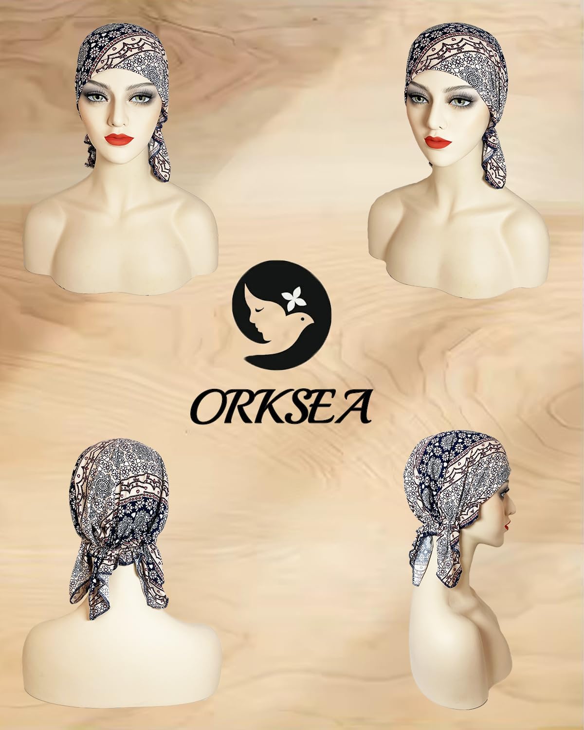 Chemo Headwear for Women Pre-Tied Head Scarf Slip On Headwraps Soft Turbans Cancer Hats Beanie Coverings Scarves - Image 2