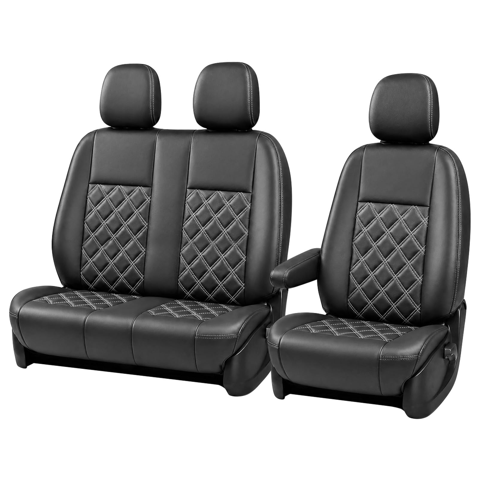 Coprisedili auto compatibile con Mercedes-Benz Vito W447, Anteriore 2+1 | Coprisedili anteriori, LHD, Confortevole, Traspirante