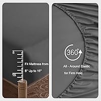 Vista 5 de Juego de sábanas de microfibra con bolsillo profundo, 120 GSM, 2400 TC, para cama individual, individual extragrande, matrimonial, queen y king