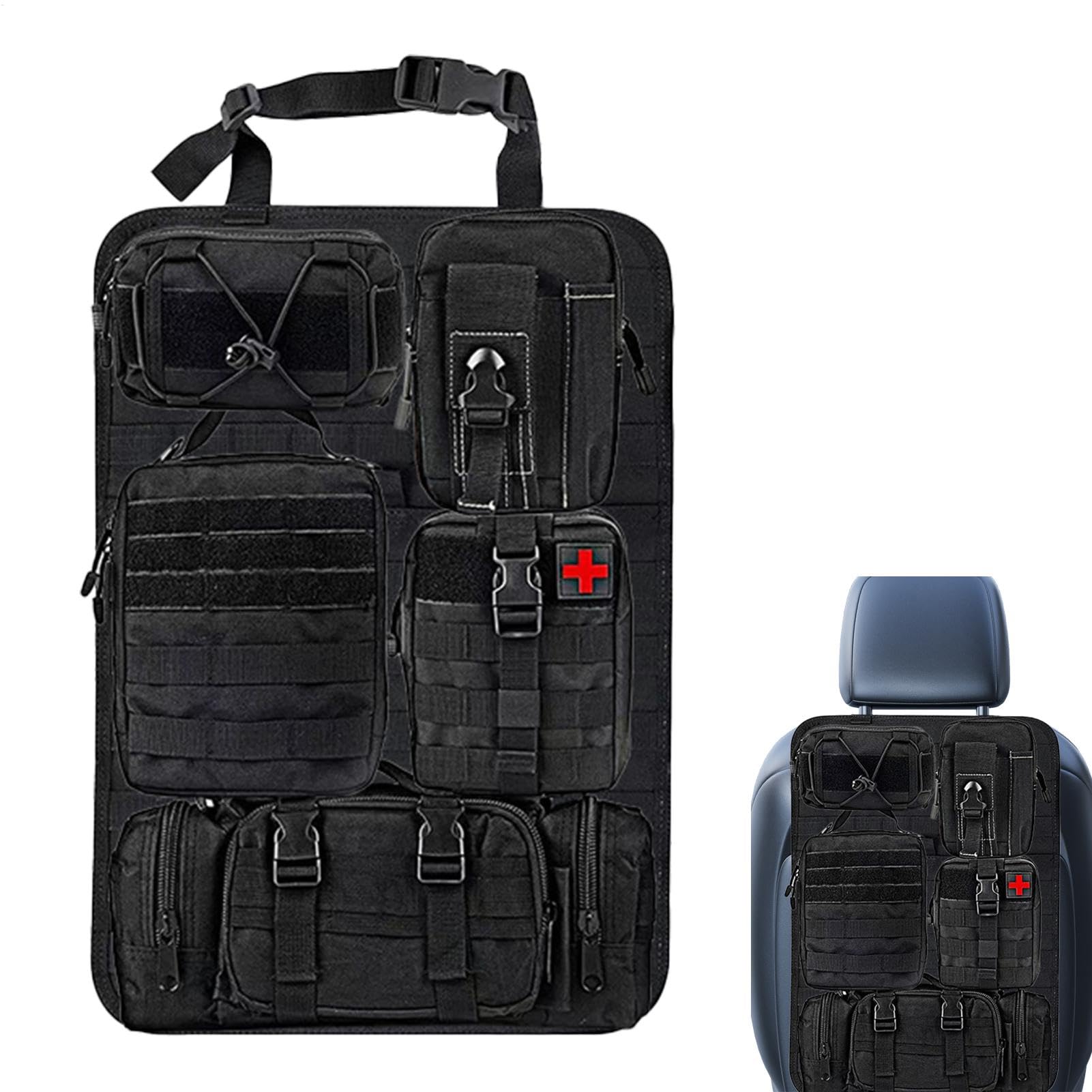 Organizzatore del sedile posteriore 'auto, organizzatori di sedili | Tasche multi-storage in nylon da 600D, di fibbia regolabile