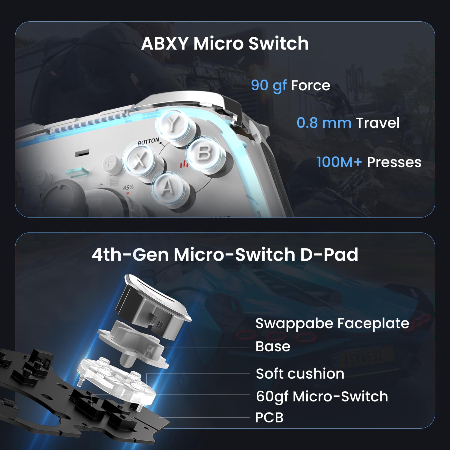 ZD Ultimate Legend Wireless PC Controller – 3000Hz Polling Rate