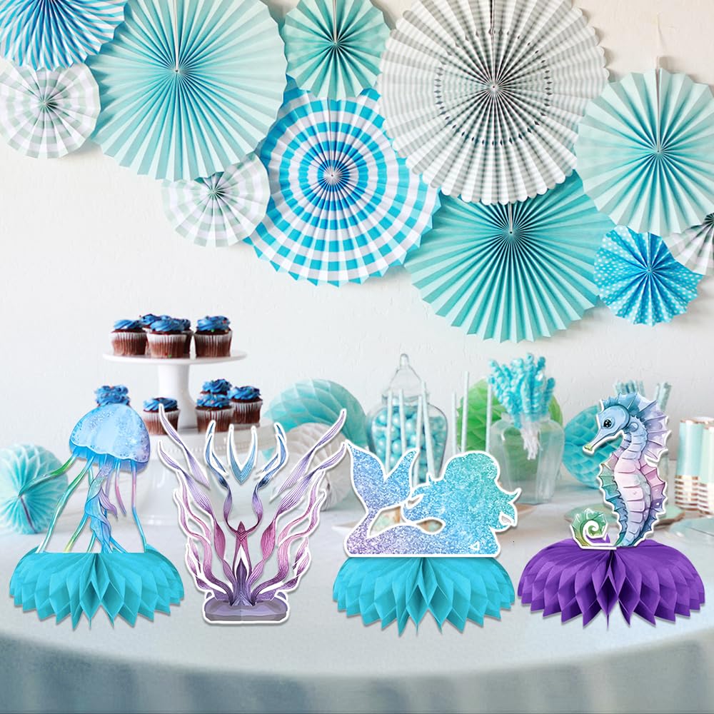 Under The Sea Party Decorations Mermaid Birthday Centerpiece Set - 8pc ...