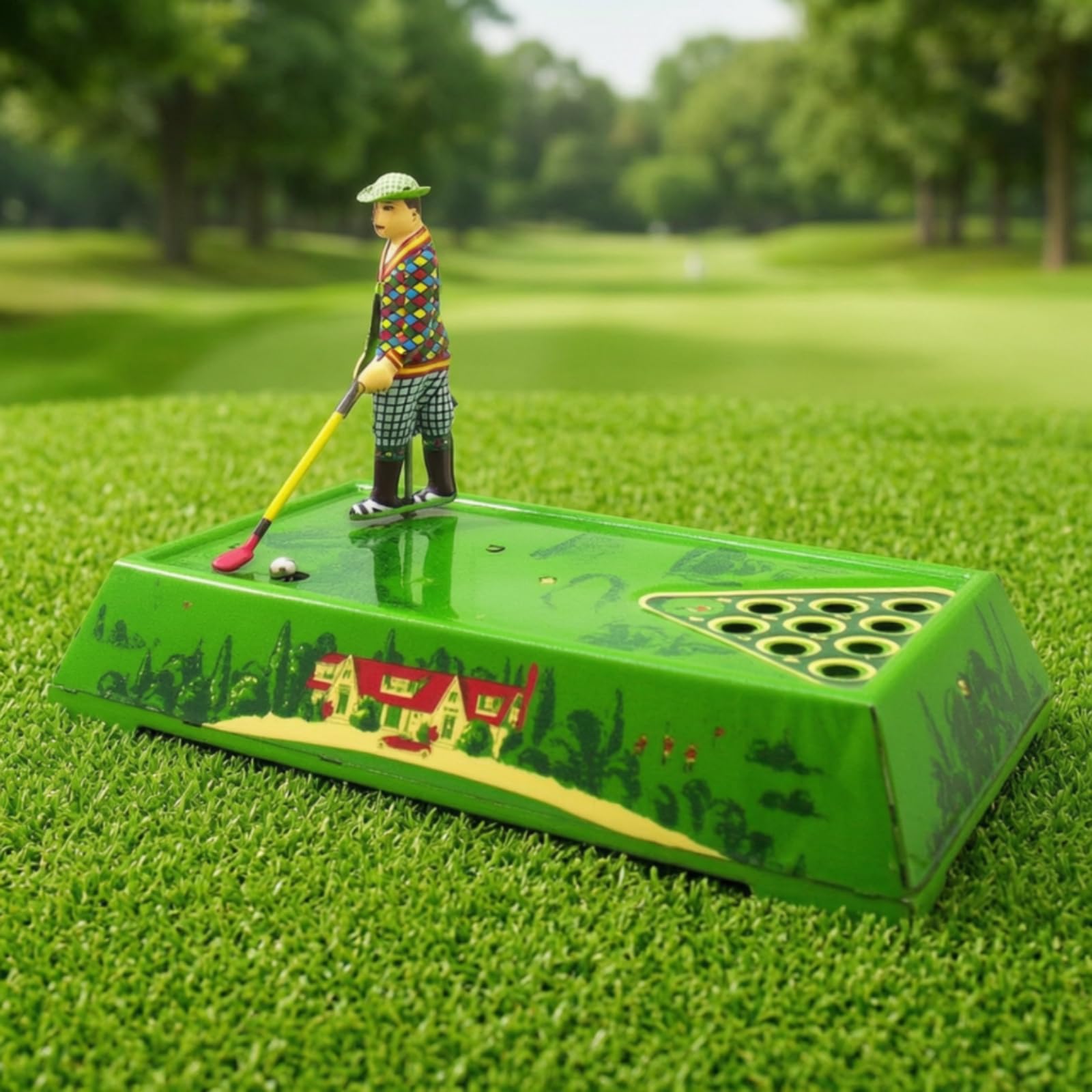 Gioco Del Golf Meccanico Robusto Giocattolo Vintage in Stagno Elegante Giocattolo Vintage di Stagno per Collezionisti