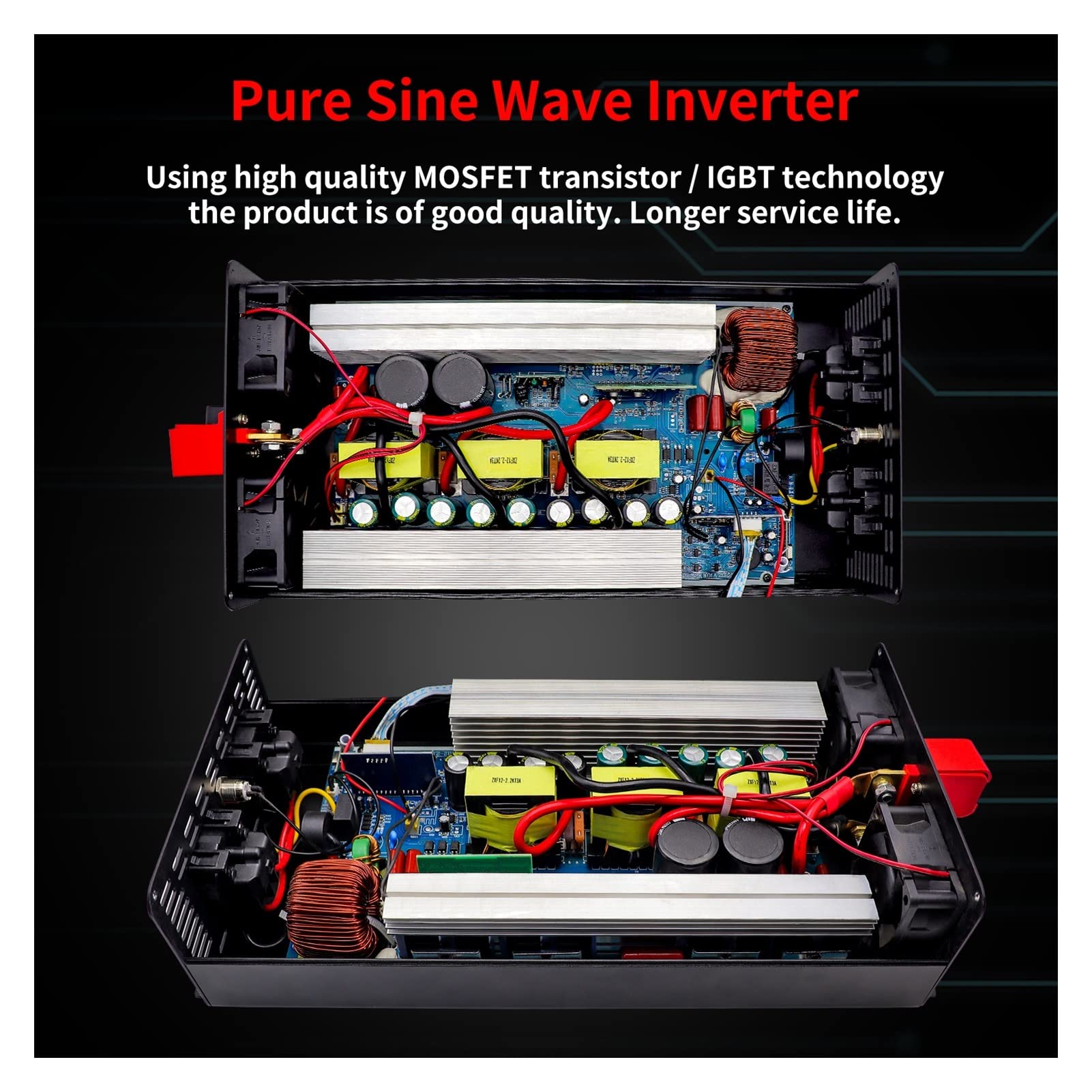 Przetwornica sinusoidalna 4000W DC 12V 24V 36V 48V 60V do AC Ciągła moc 2000W Podwójne trzy USB,PotężNa Moc WyjśCiowa