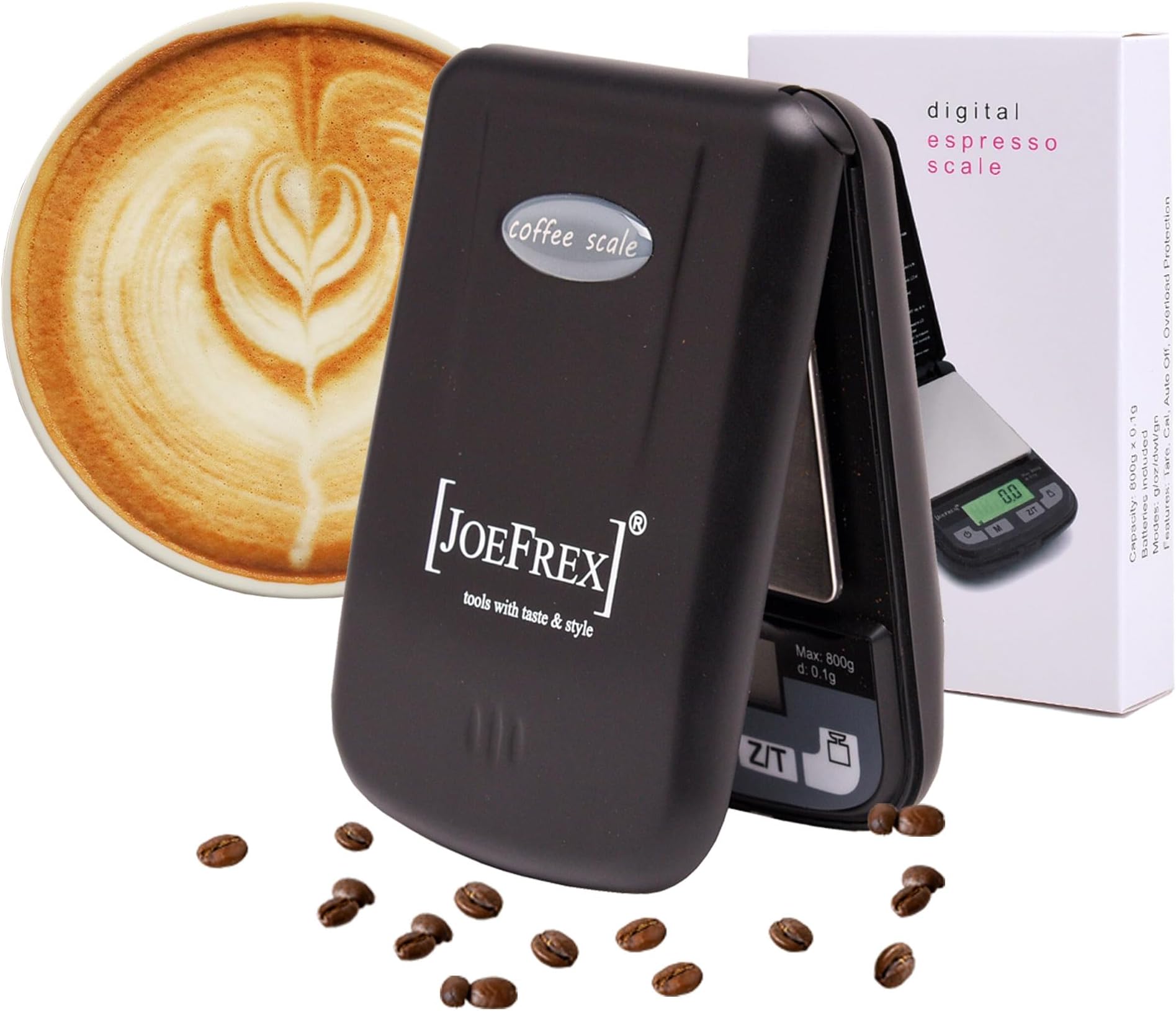 Digital Scales for Coffee, Espresso Scale, Filter Coffee up to 500 g, 0.1 g Precision Accuracy