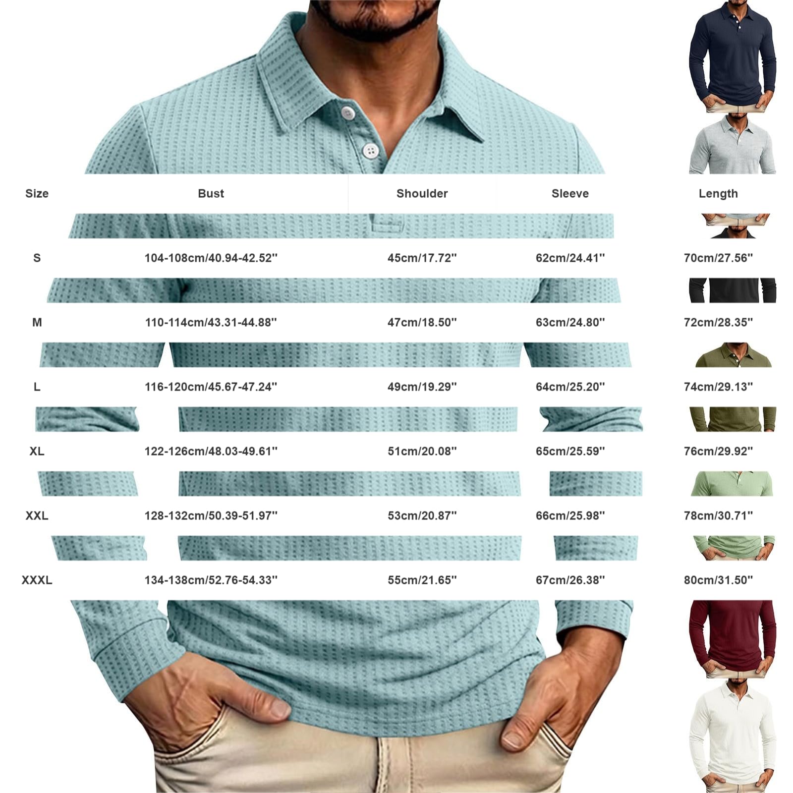 Polo Muscolare A Righe Verticali Uomo - Pullover Traspirante
