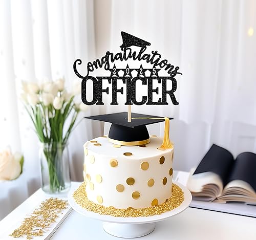 Miniatura 4 de Decoración para tartas de oficial de felicitaciones 2025, decoraciones de fiesta de graduación de oficial, decoración de pastel de oficial 2025,