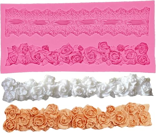 Vista 32 de Molde de jabón de silicona con forma de flor de rosa 3D en 3D, molde de pastel de chocolate, hecho a mano, decoración de fondant, herramientas