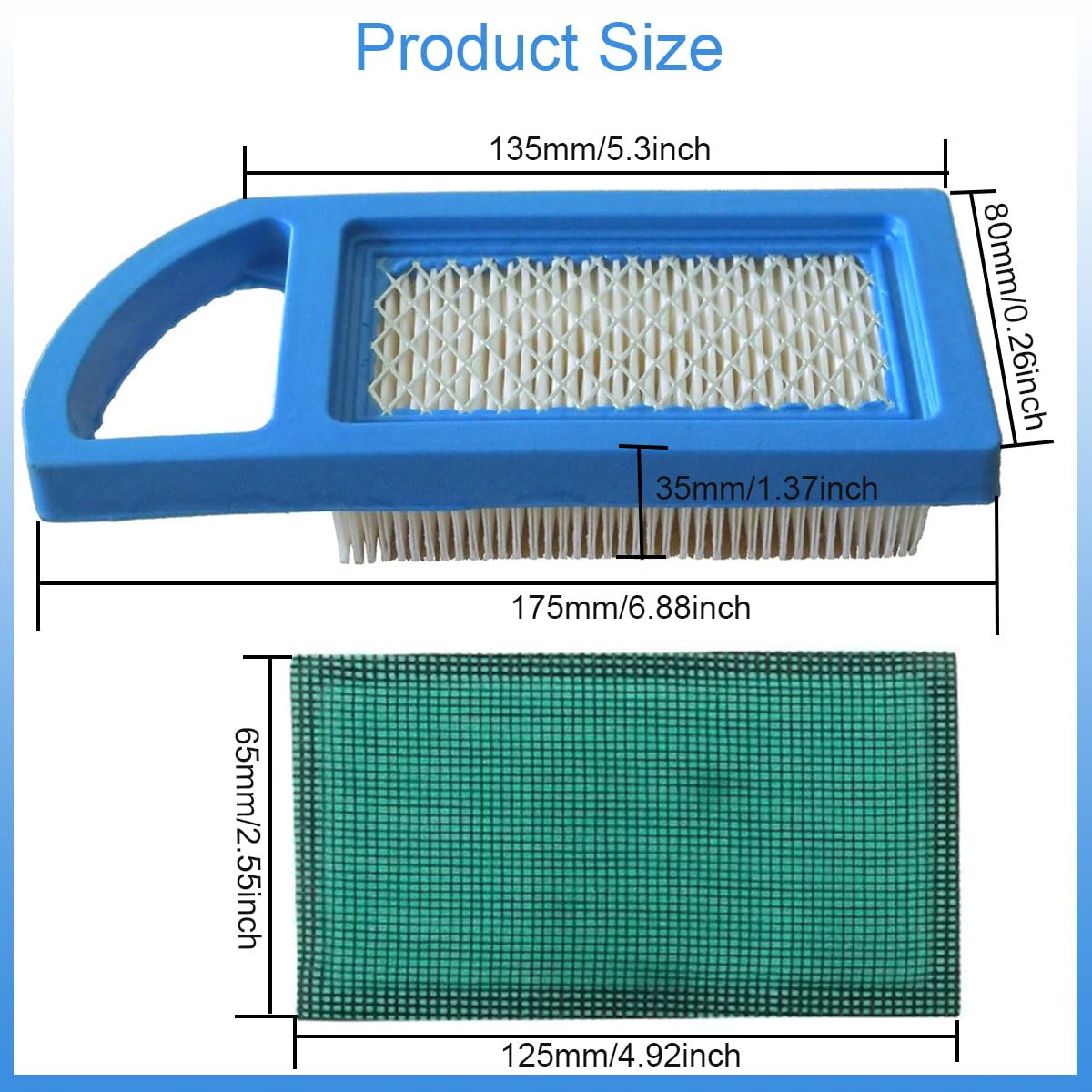ZAMDOE 698413 794421 797007 334376 Filtro De Aire 697292 Reemplazo De Prefiltro Para BS 4213 5079K 697775 613022 650821 697152 695643 8-13,5 HP Motores Para MTD Para Yard Man Cortadora De Césped - 8