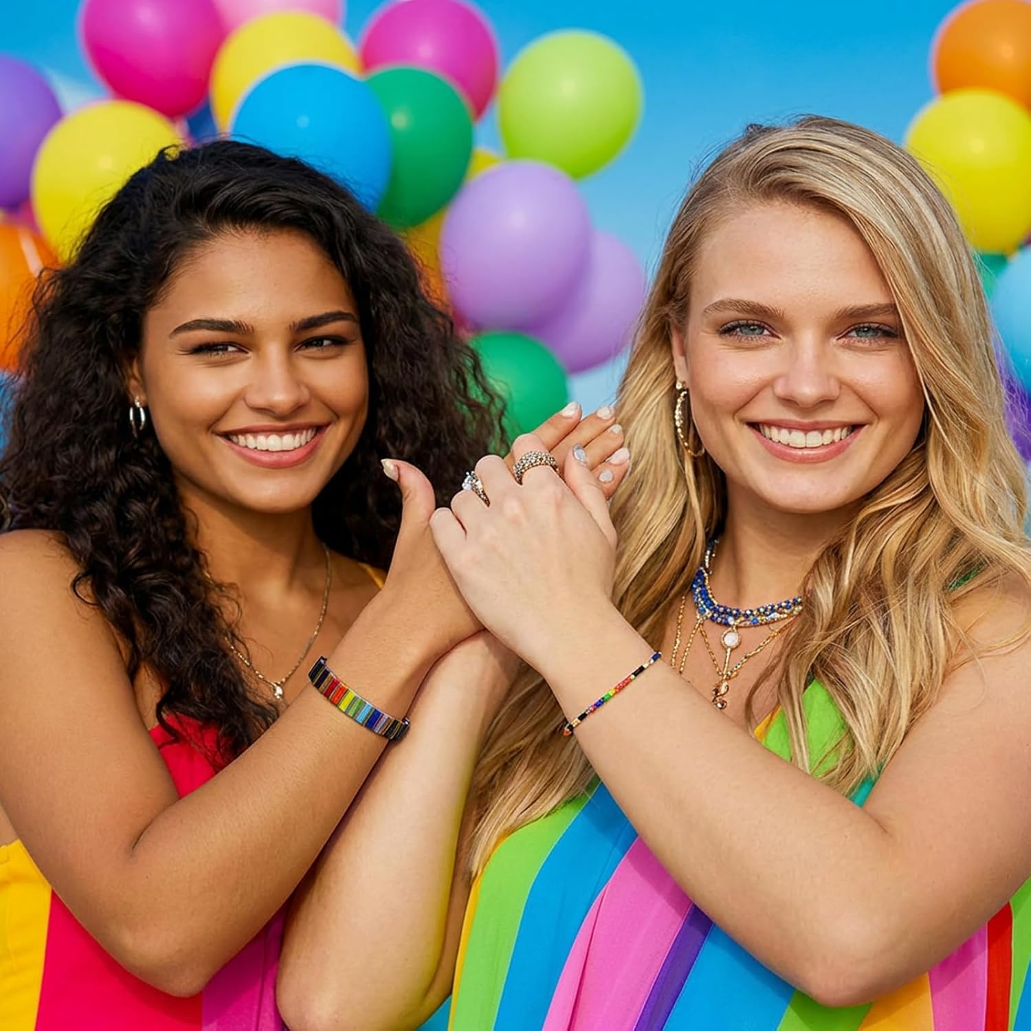 2 PCS Pride Bracelet Miyuki Tila Beaded Bracelets LGBTQ+ Rainbow Bracelets Pride Jewelry Adjusable Wristband for Trans Bisexual Asexual Gay Lesbian LGBT - Image 5