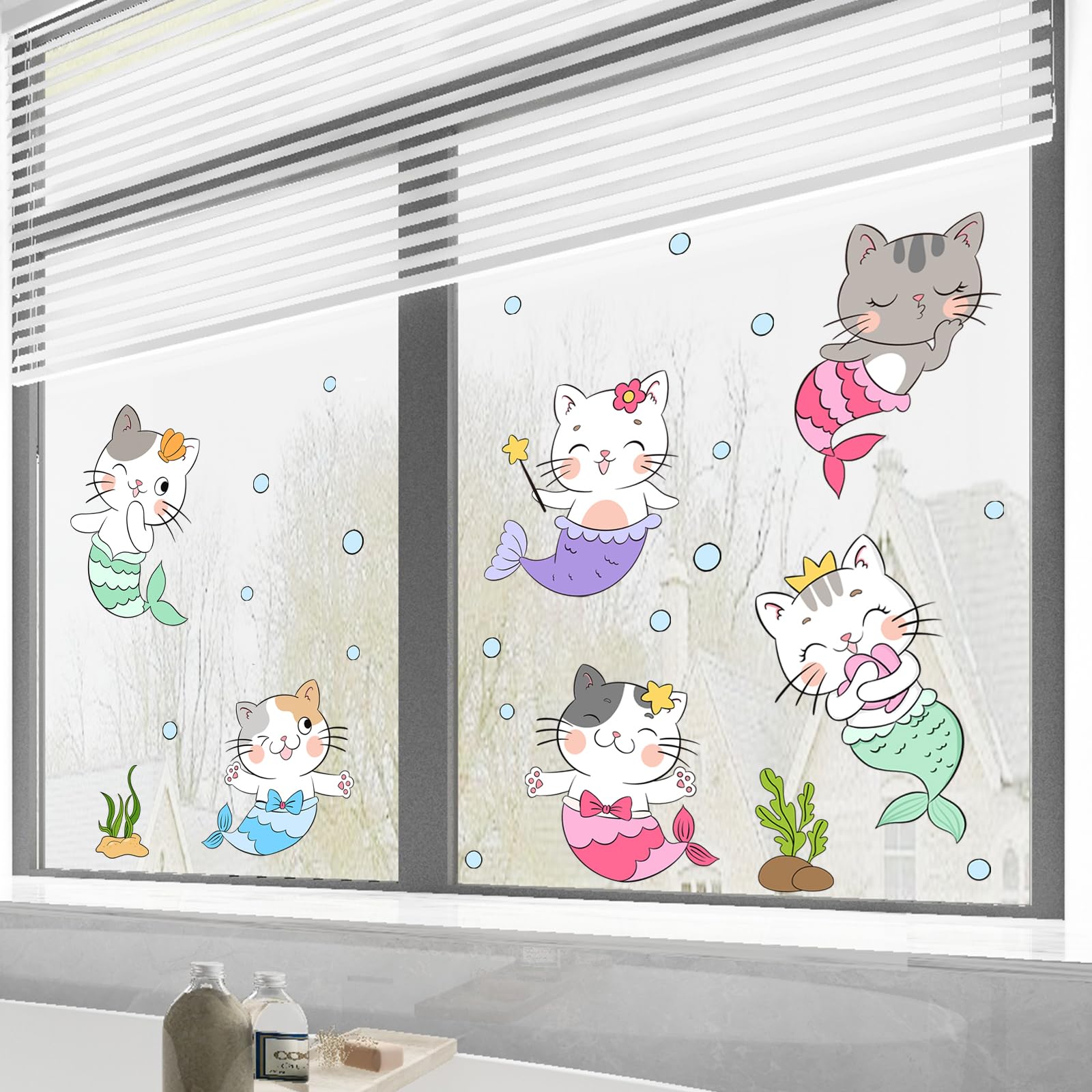 Buer Homie Cat Wall Stickers for Children Funny Cat Wallpaper Stickers, Glass Animals Vinyl - Image 4